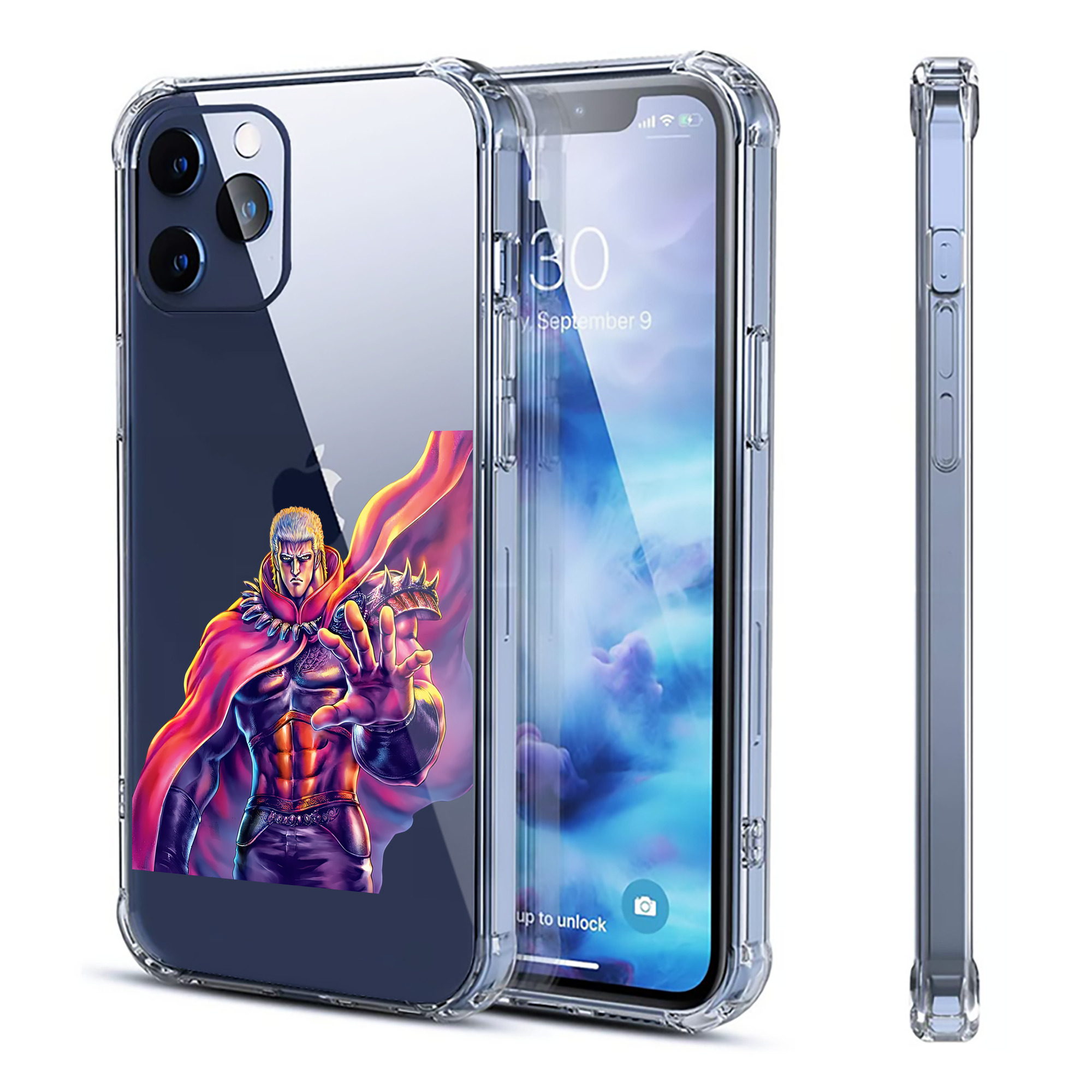 （画像用） 北斗の拳 Fist of the North Star 【iPhone 12シリーズ対応】透明スマホケース（クリアソフトケース）